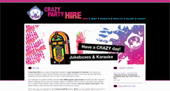 Desktop Screenshot of crazypartyhire.com.au