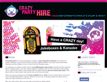 Tablet Screenshot of crazypartyhire.com.au